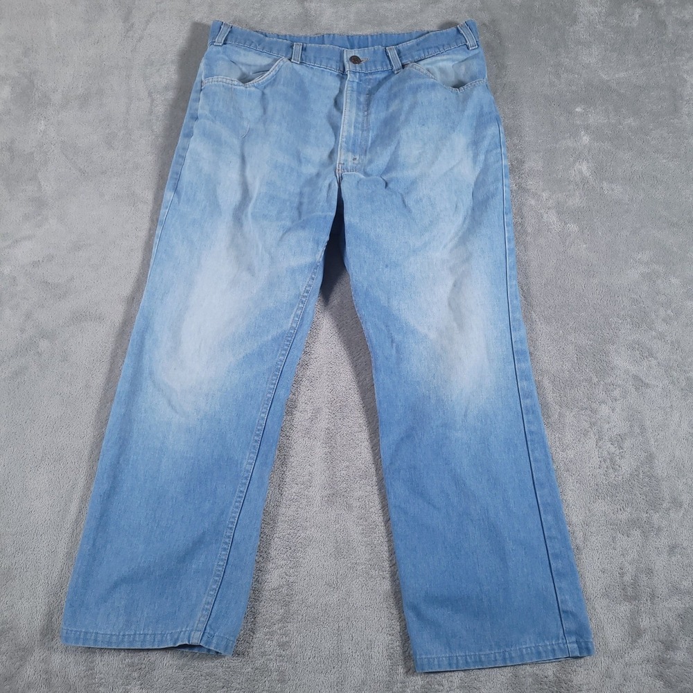 Levi's Jeans Men 34x26 Blue Skosh More Comfort Vintage 80s Orange Tab Straight